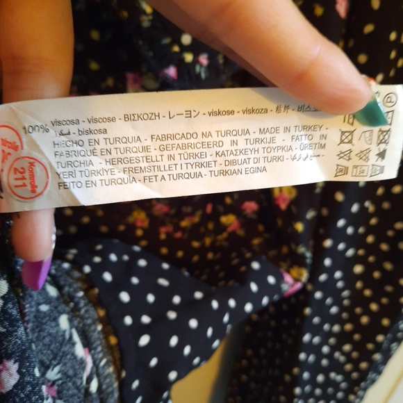 Zara Mini Dress With Contrast Print - Picture 6 of 14